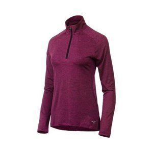 Mizuno Women's Alpha Half Zip Pullover, Wine